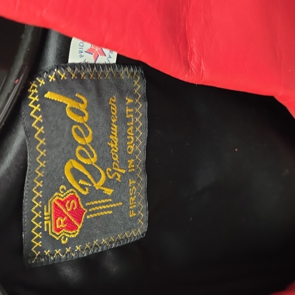 Womens Red Leather Jacket with Fringe - Picture 5 of 5